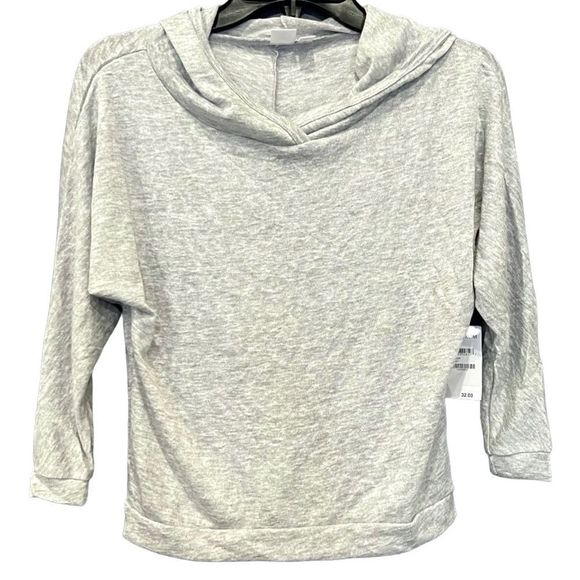 New Nordstroms B.P. Light Weight Heather Gray 3/4 Sleeve Shirt with Hood XS - Picture 7 of 10